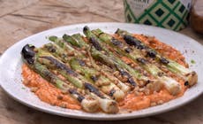 Baby Leeks With Harissa And Lime Yogurt