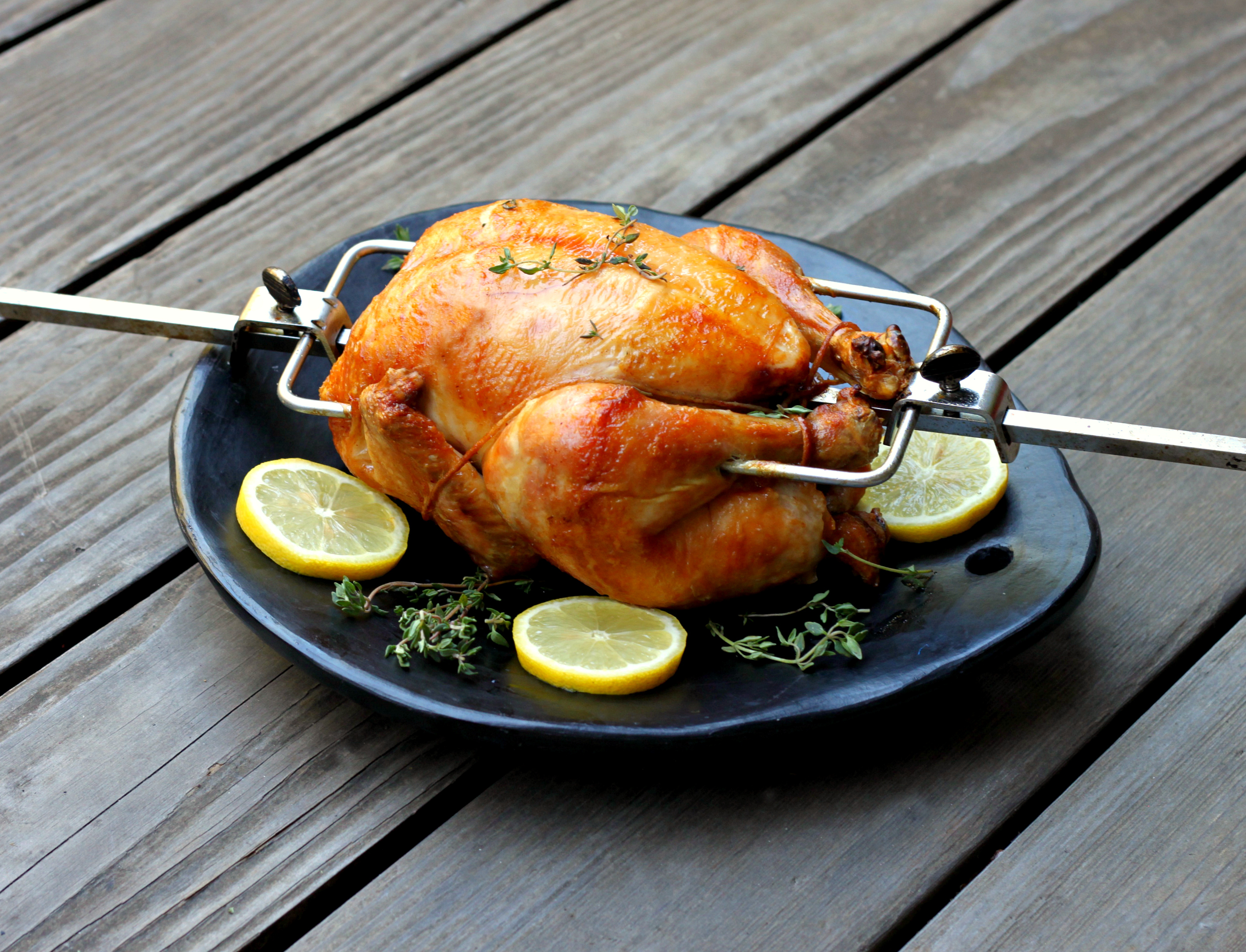 Buttermilk Brined Rotisserie Chicken