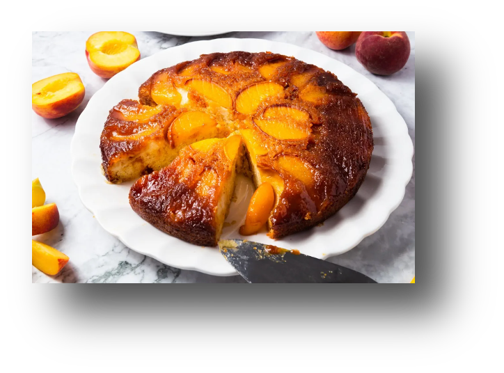 Caramel Peach Upside Down Cake