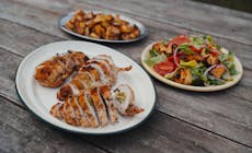 Crispy Skin Chicken Breast With Melty Garlic Cheese