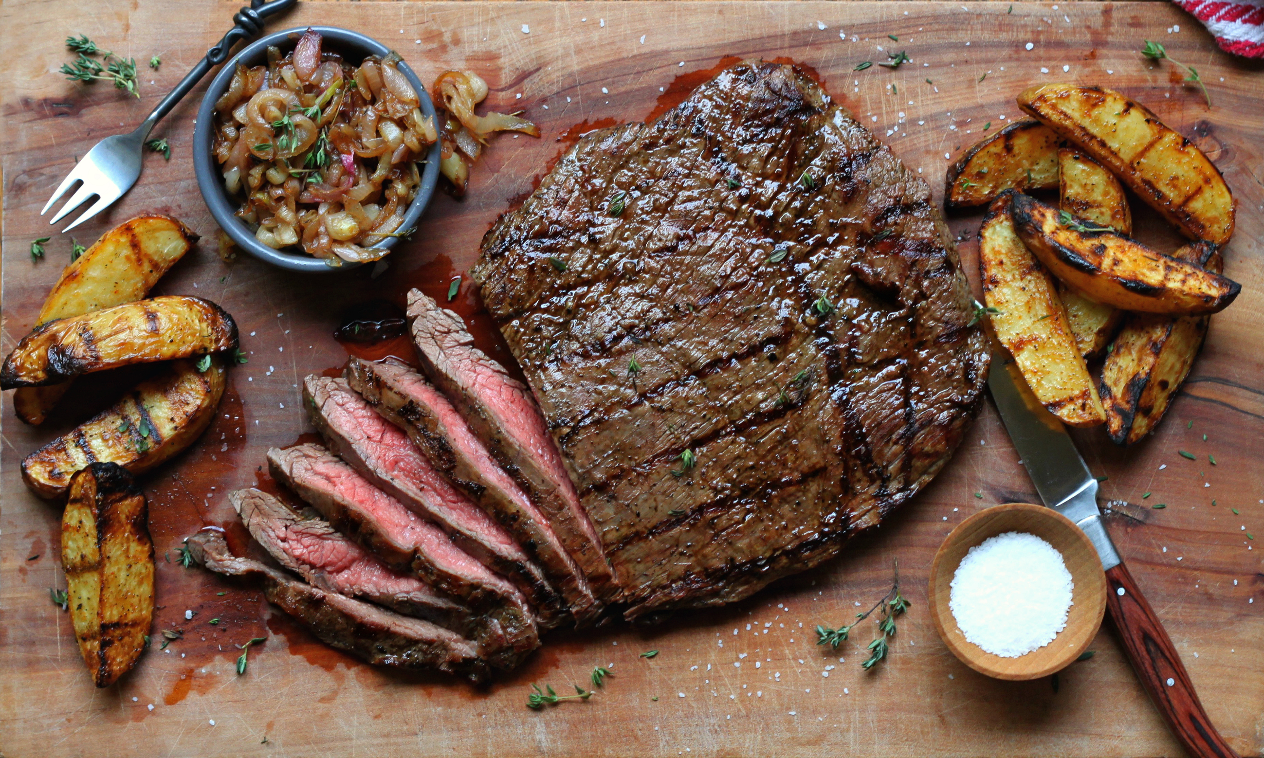Flank Steak Shallots Fries300