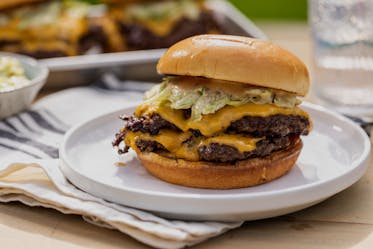 Double Smash Burgers with Sweet Chili Special Sauce 