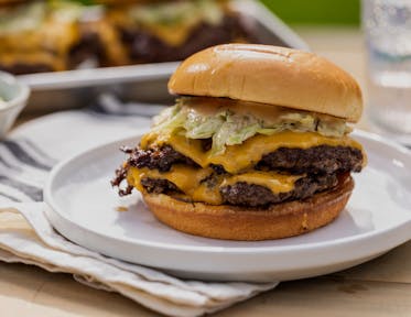 Double Smashed Cheeseburgers