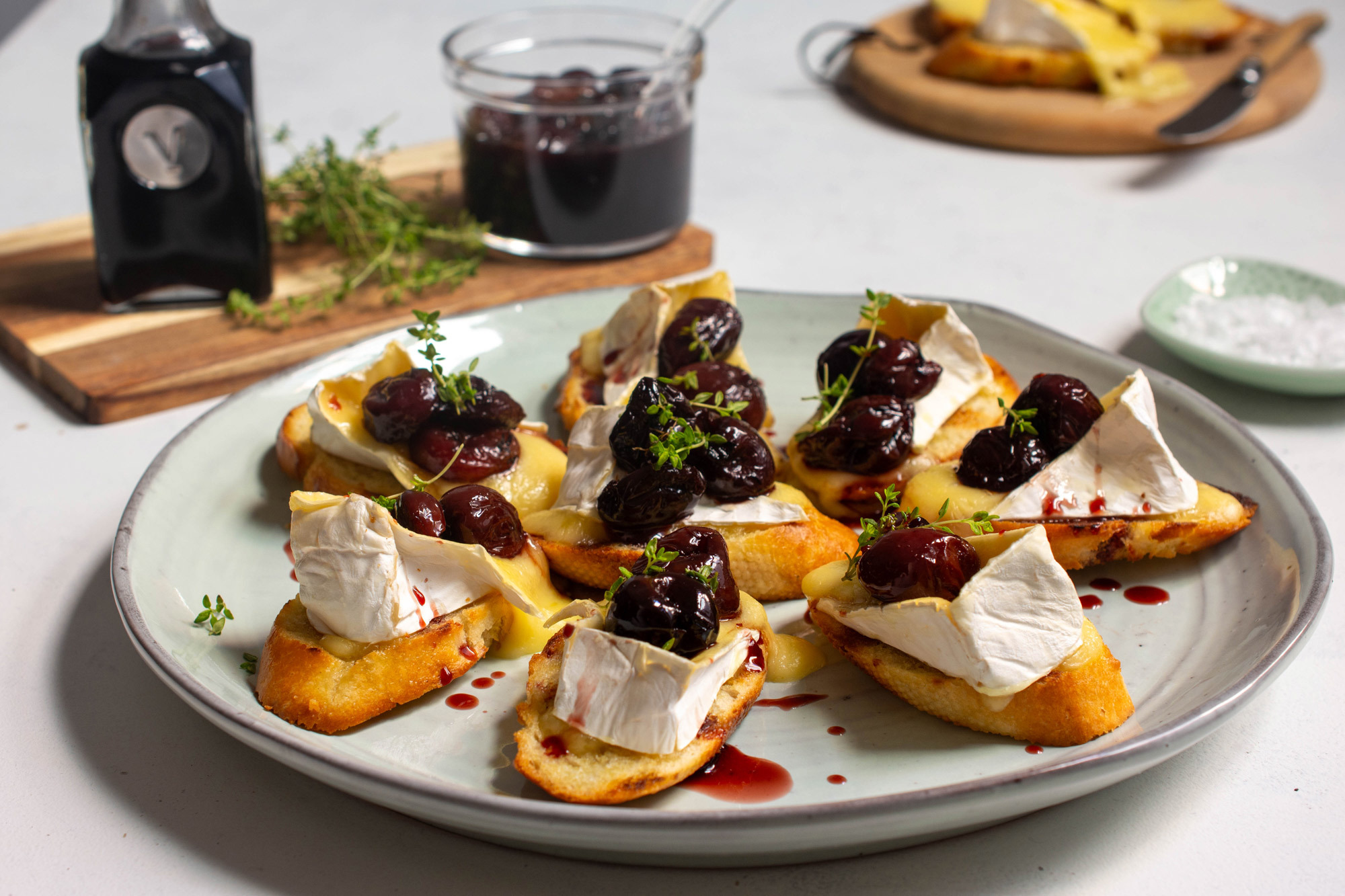 Grilled Balsamic Cherry Crostini 