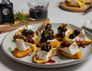 Grilled Balsamic Cherry Crostini