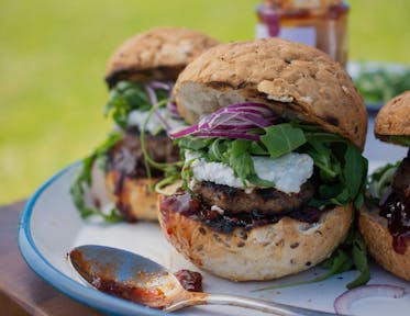 Lamb and Goat’s Cheese Burgers