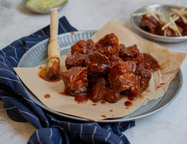 Pork Belly Burnt Ends with Crisp Apple Pickle