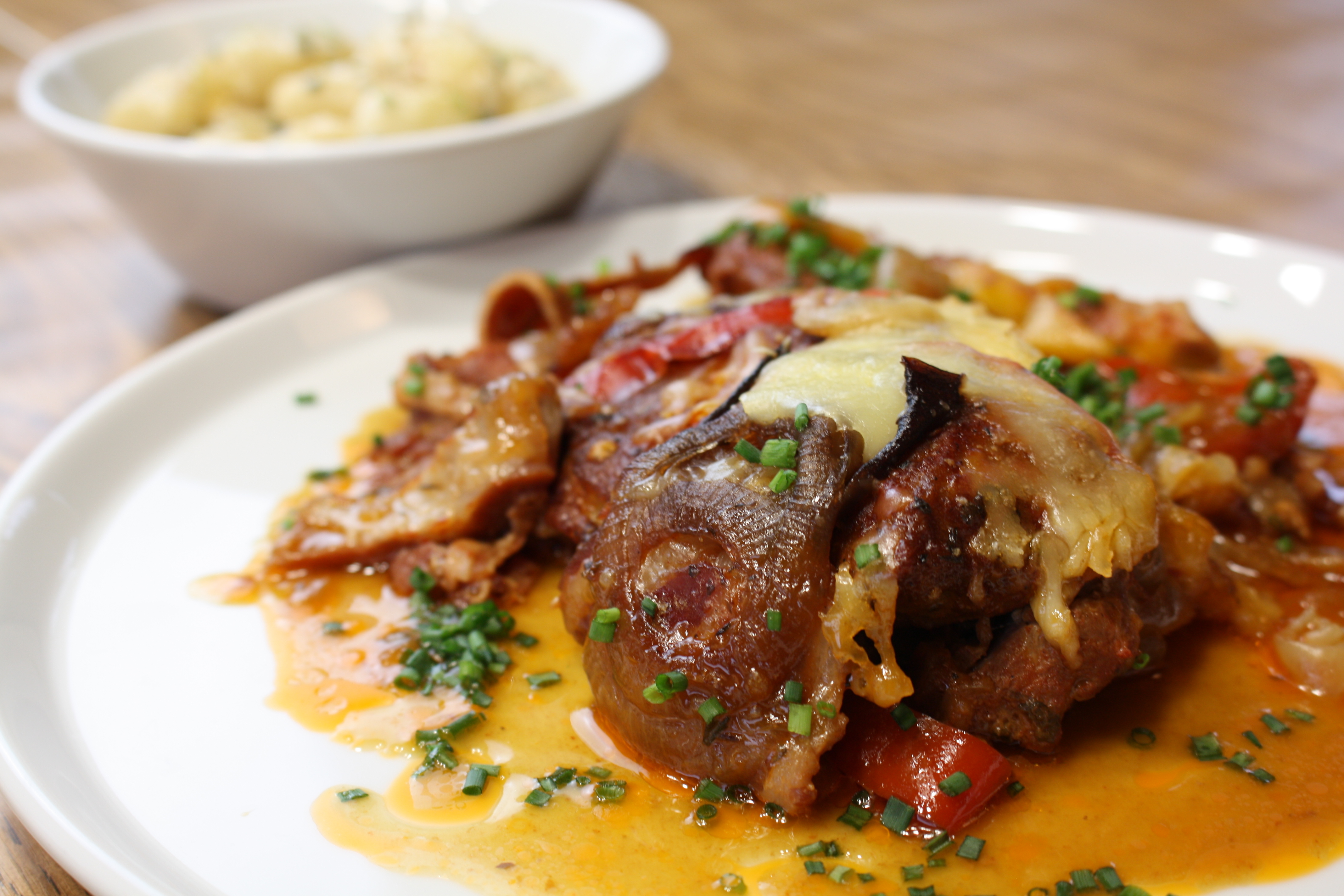 Schichtfleisch Mit Sahne Gnocchi