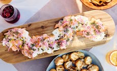 Smoked Salmon Bagels And Cream Cheese Board