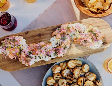 Smoked Salmon Cream Cheese Board