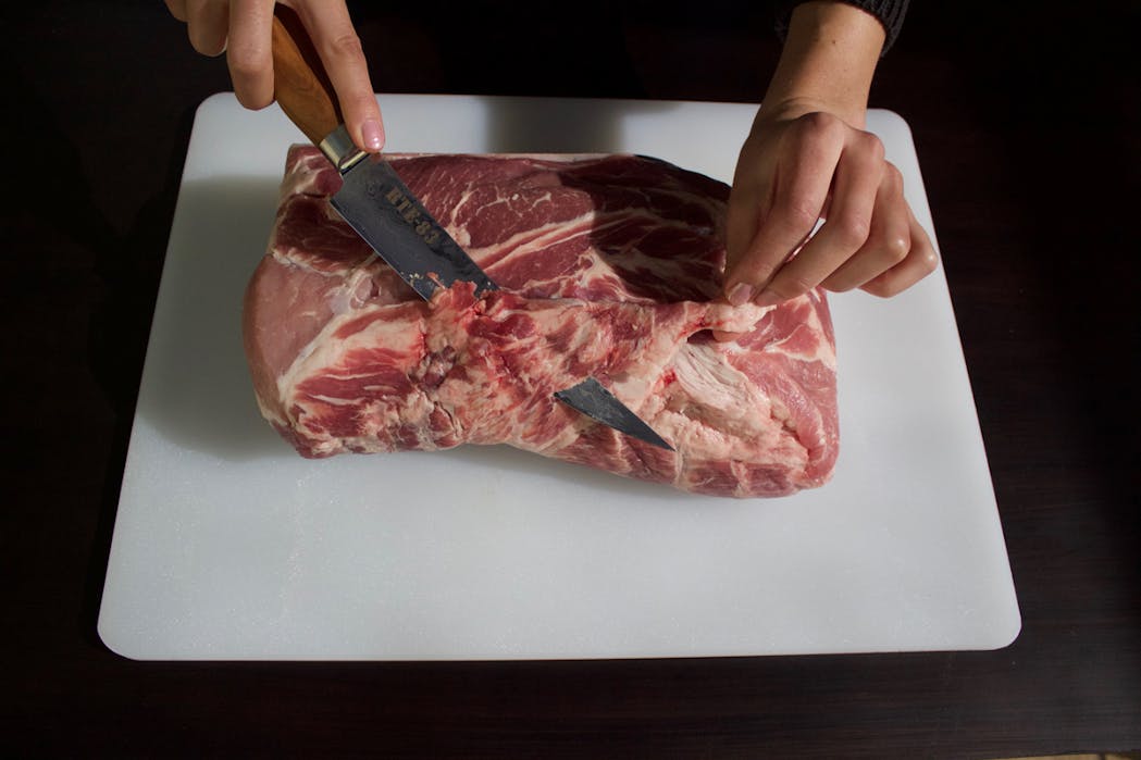 Trimming Pork Step2C