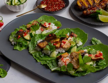 Vietnamese Grilled Pork Lettuce Cups with Nuoc Cham