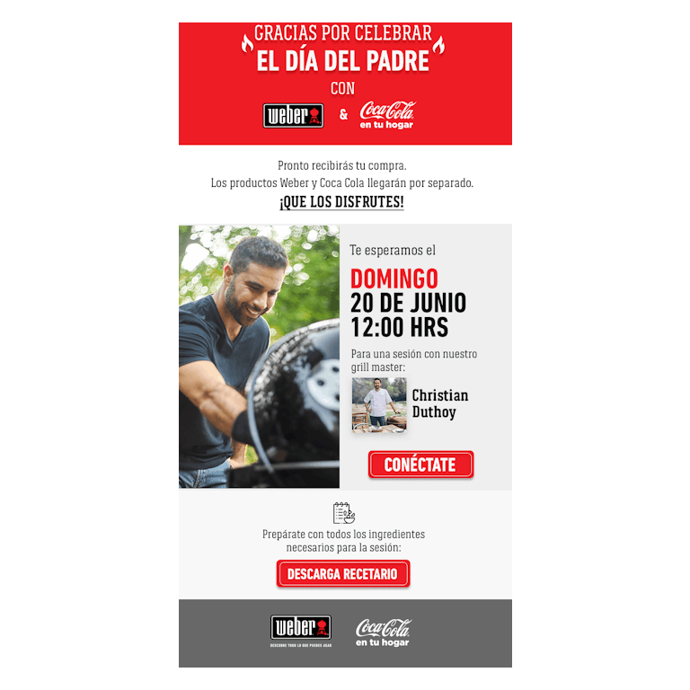 Bundle para asar de Weber & Coca-Cola