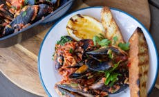 Barbecue Mussels With Chorizo And Tomato Risoni