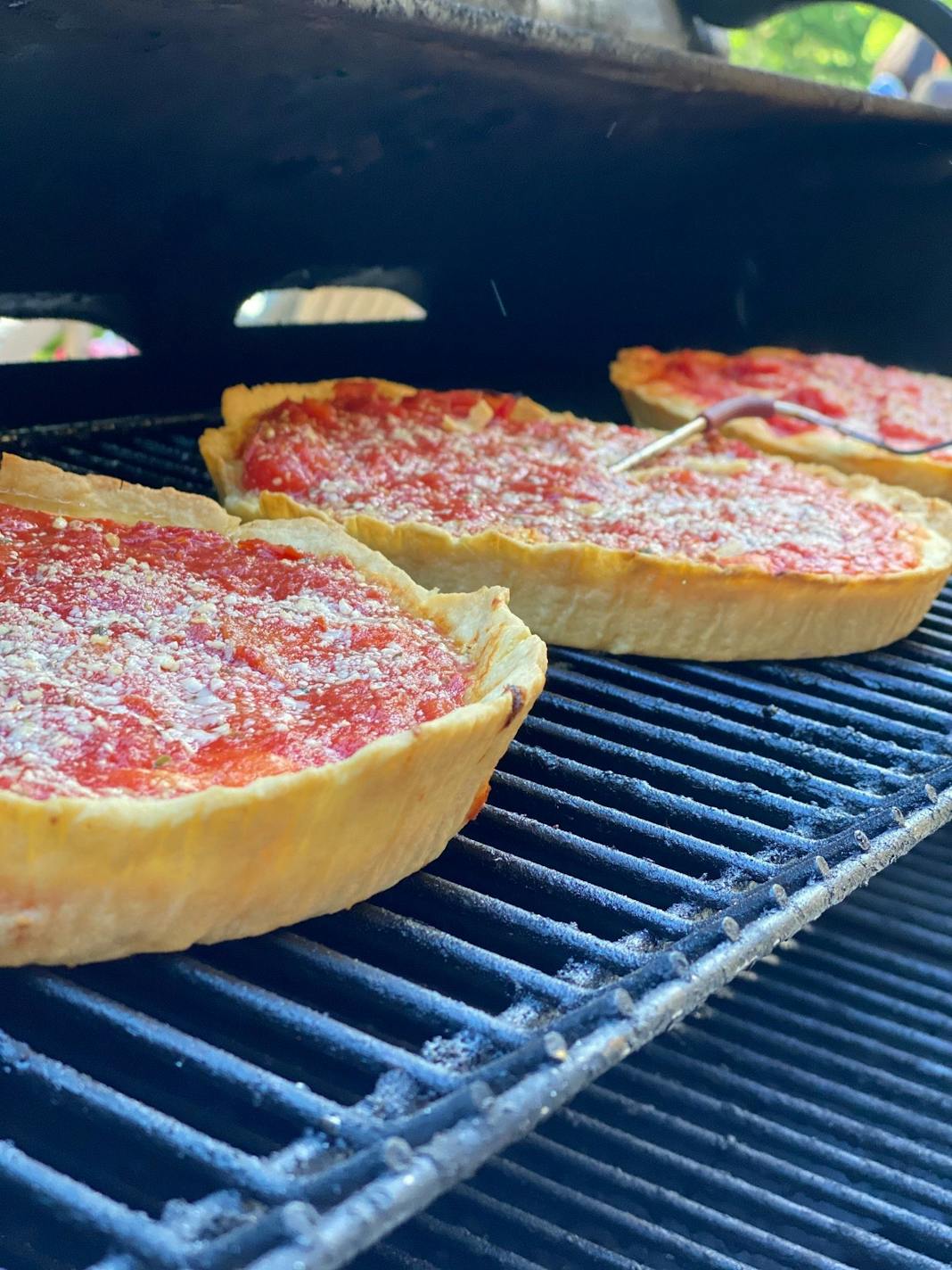 Easy Deep-Dish Pizza using a Gas Grill - Life's A Tomato