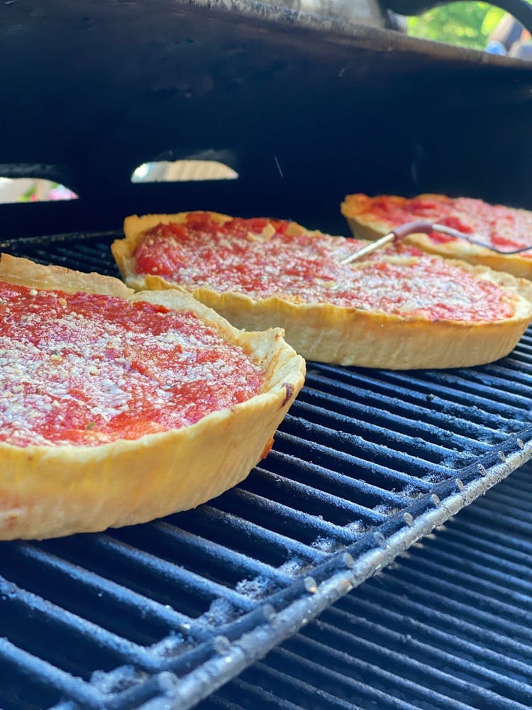 Grilled or Oven Baked Chicago Style Pizza