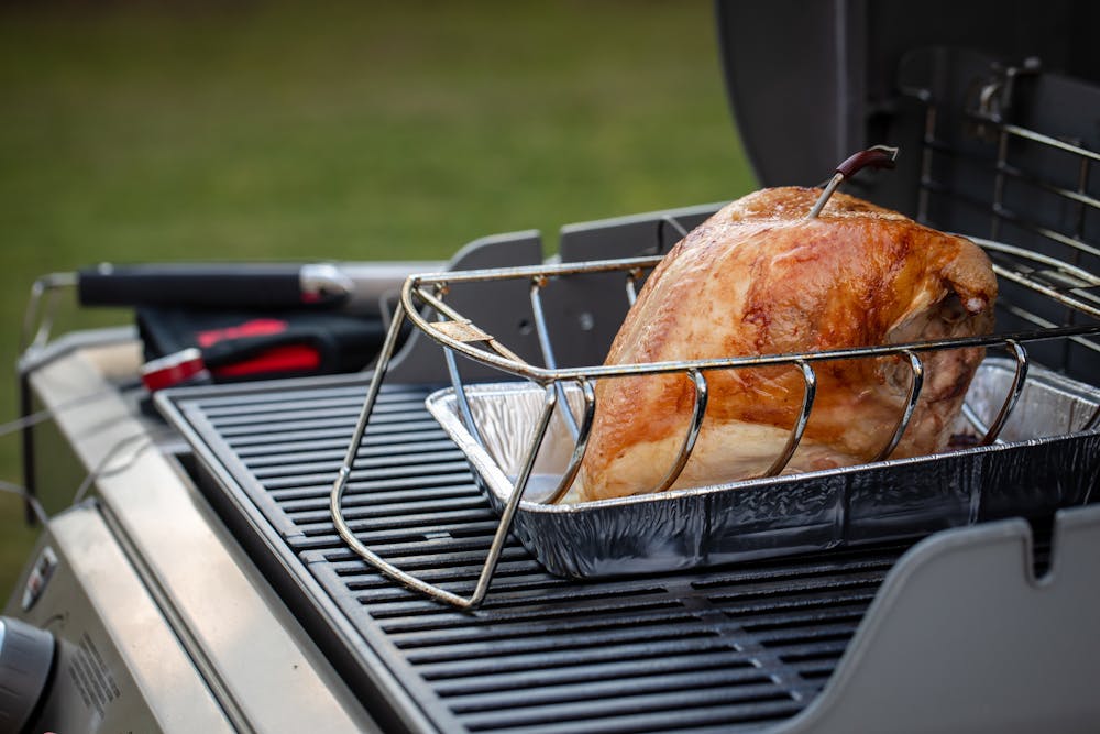  BBQ V-Shaped Rib Rack For Smoking and Grilling Turkey