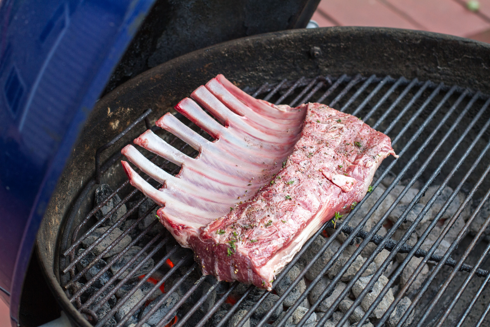 Grilled rack on sale of lamb weber