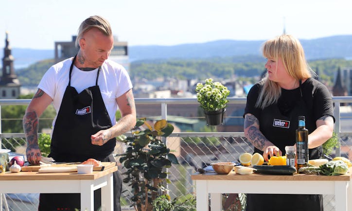 TETT DUELL: Alexander Østli Berg og Helle Øder Valebrokk