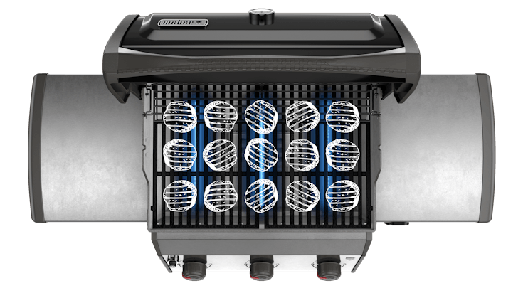 Cuisson directe sur un barbecue au gaz