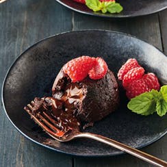Varm läcker chokladfondant