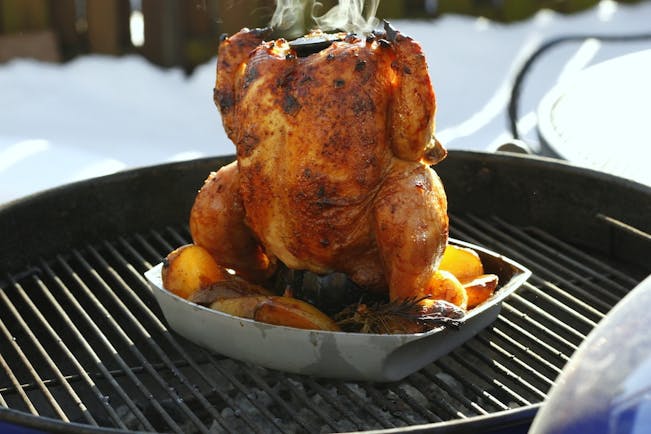 "Black And Tan" Beer Can Chicken