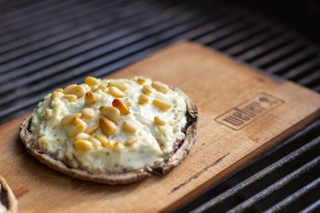 Grilled Appetizers: Planked Portobellos