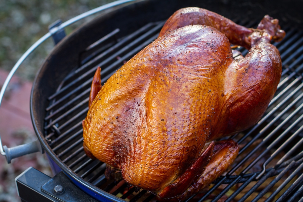 Turkey on charcoal outlet grill