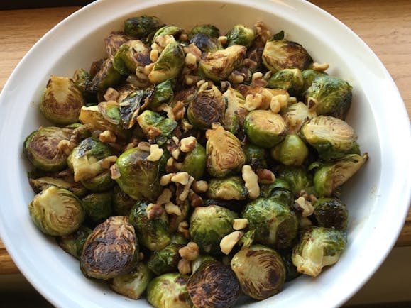 Grilled Brussels Sprouts w/ Balsamic Browned Butter Sauce