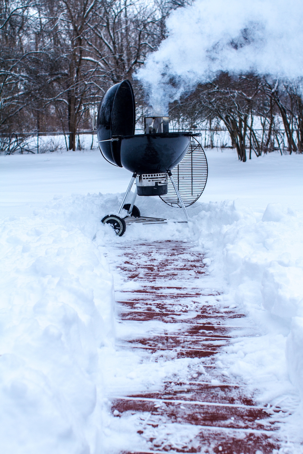 Grilling in cheap winter