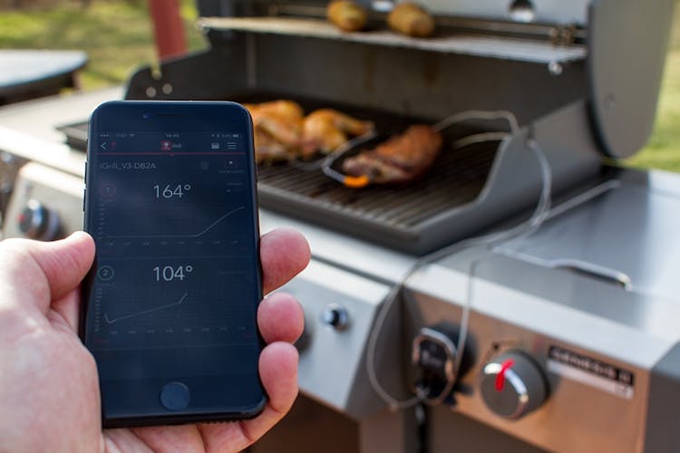 Weber Weber iGrill 3 Round Bluetooth Compatibility Grill Thermometer at