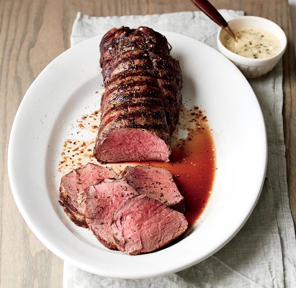 Beef tenderloin on sale on charcoal grill