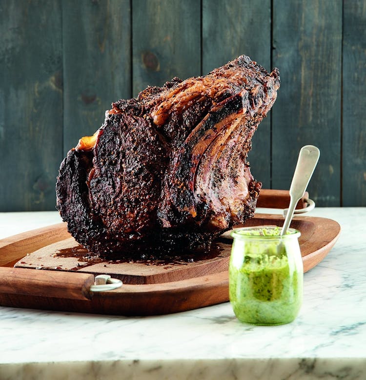 PepperCrusted Rib Roast with Hazelnut Pesto Grilling Inspiration