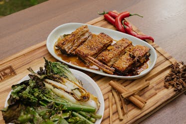 Cantonese Crackled Pork Belly with Chilli-Infused Spiced Caramel