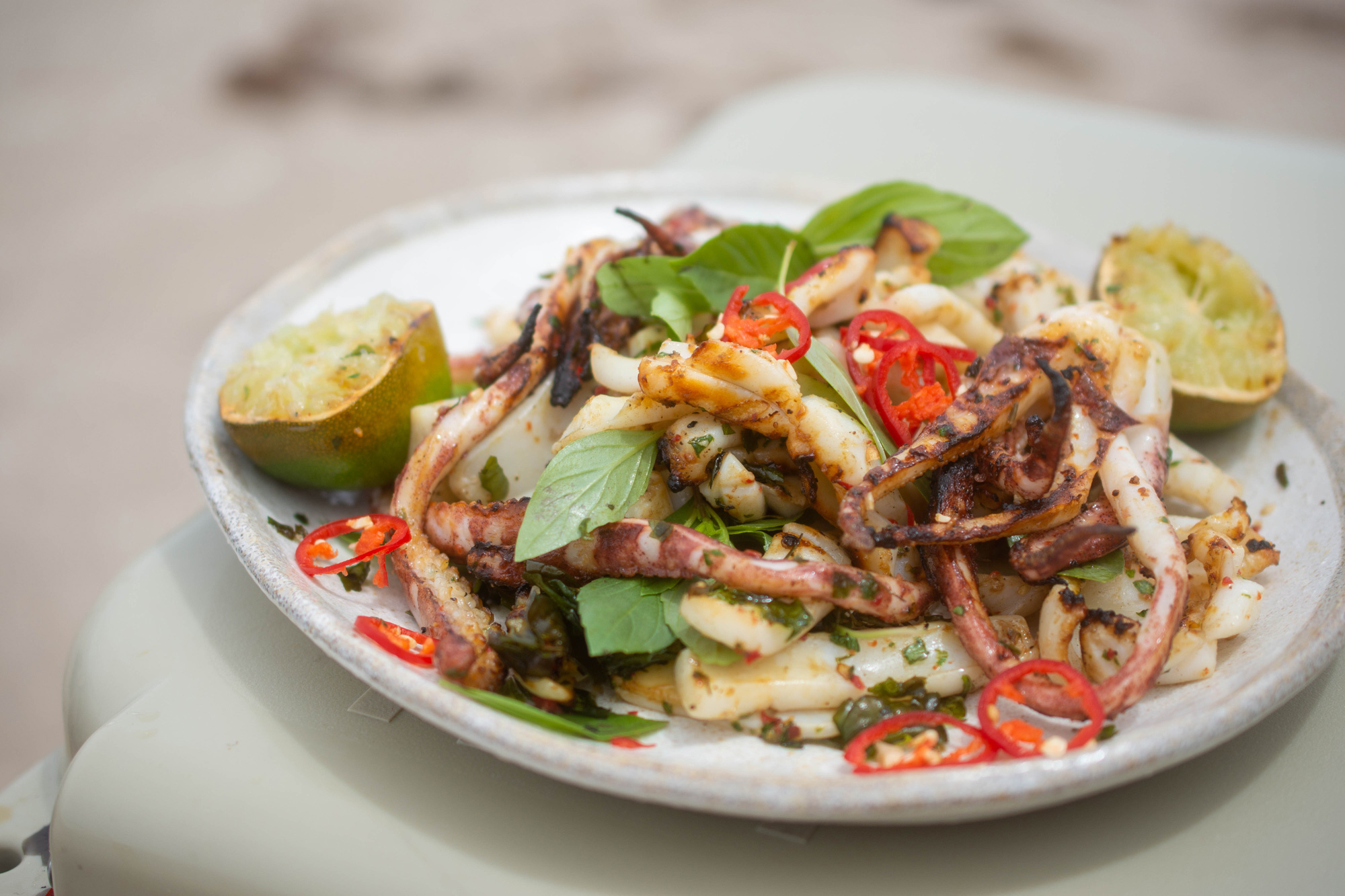 Chilli and Thai Basil Squid