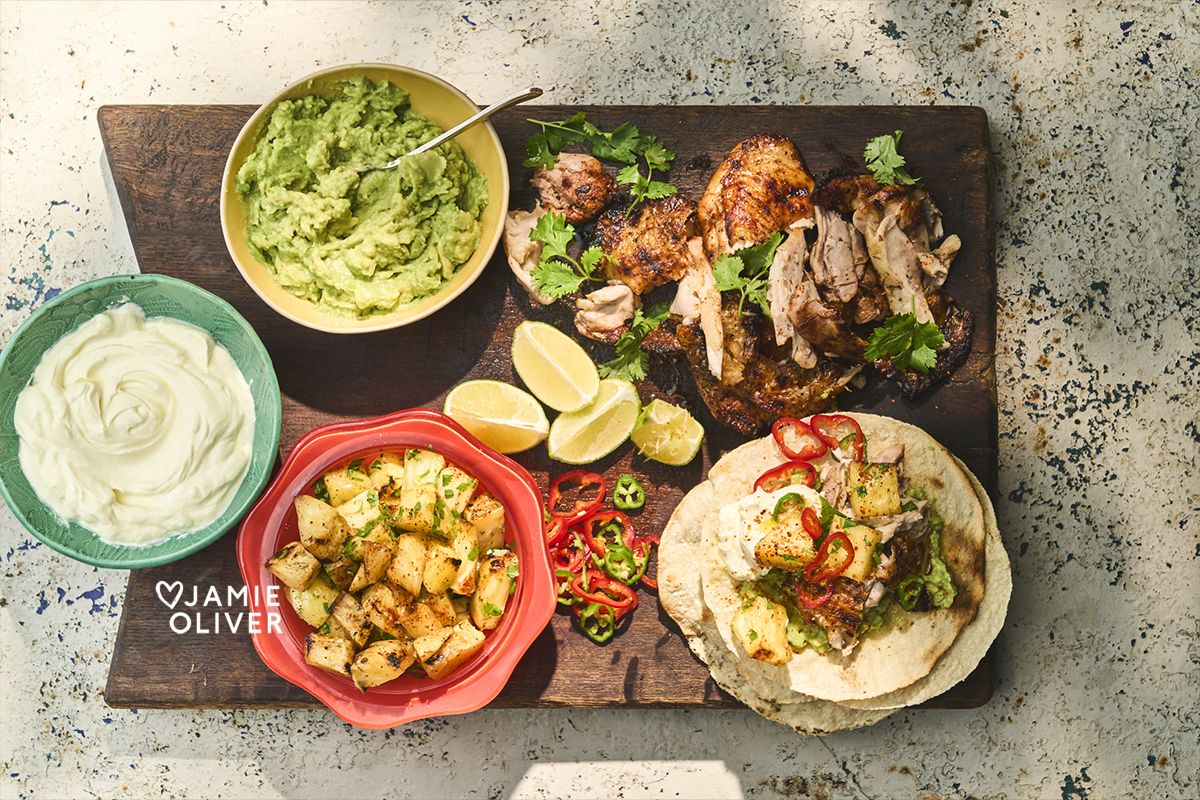 Chipotle chicken tacos