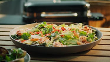 Salade de crevettes et bok choy