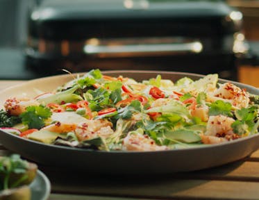 Salade de crevettes et bok choy