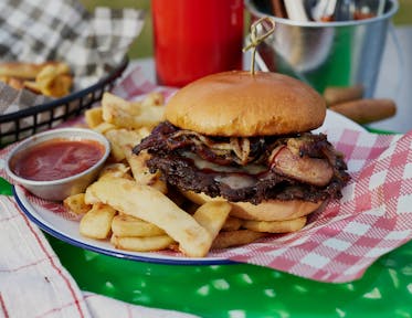 Double Beef and Bacon, Griddled Smashed Burgers