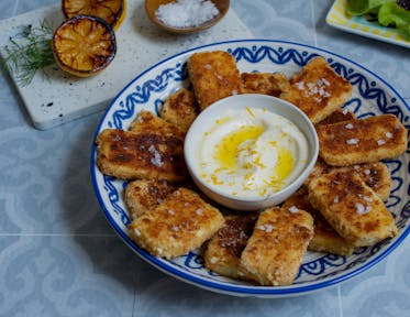 Jatz Crumbed Halloumi with Lemony Mayo