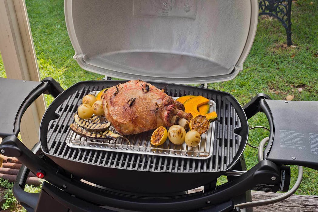 Lamb Roast Cooking On Q