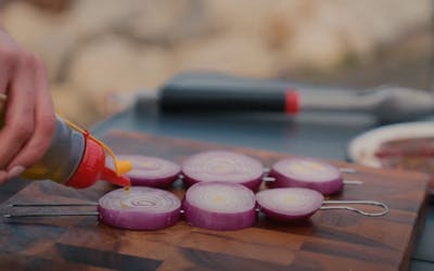 How to create Onion Ring Skewers
