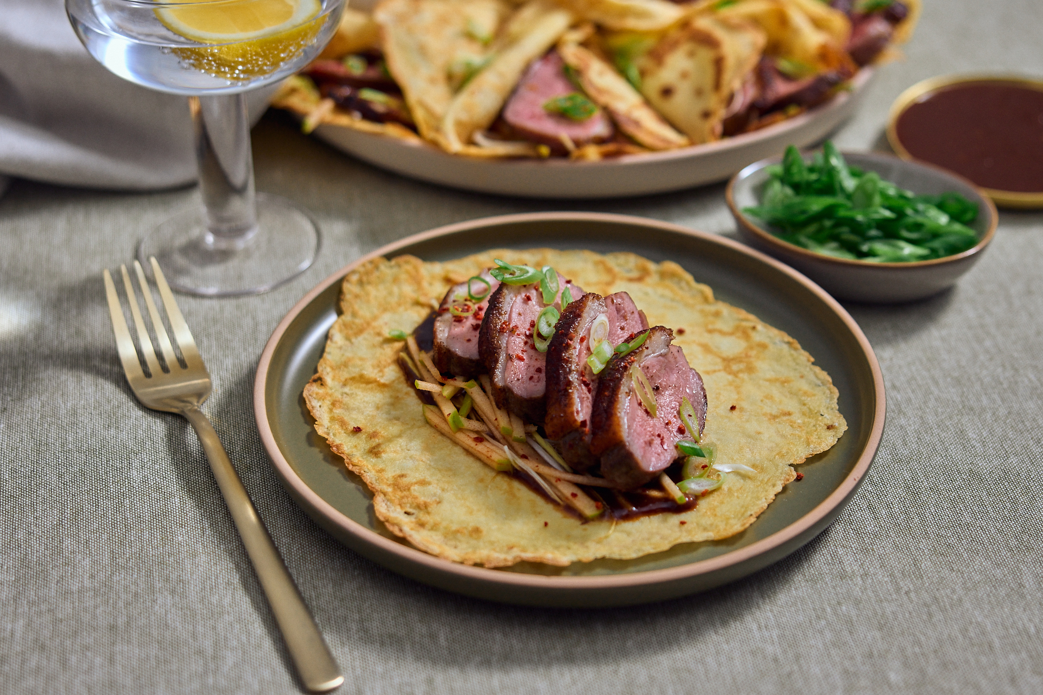 Peking Duck Inspired Pancakes 
