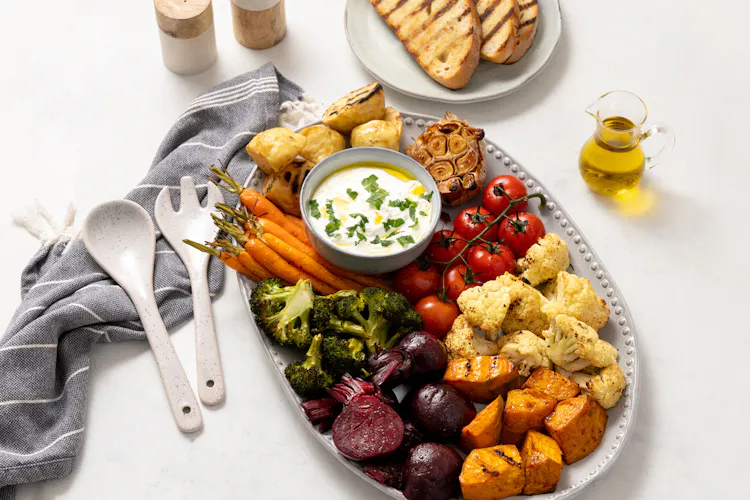 Roast Veggies with Whipped Feta Dip | Veggies Recipes | Weber BBQ