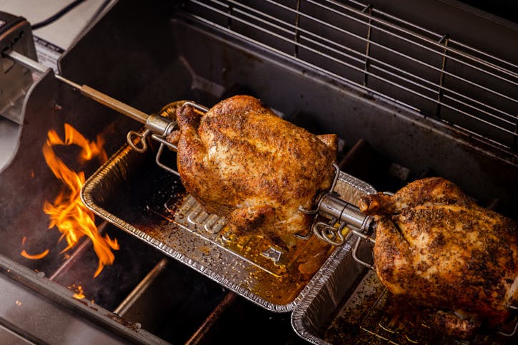 Turn Any Grill into a Rotisserie Grill with a Rotisserie Kit