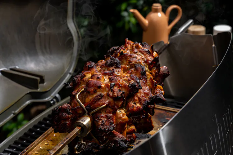 Rotisserie Greek Chicken Thighs with Homemade Tzatziki | Poultry Recipes | Weber BBQ