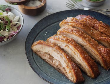 Slow Roasted Pork Belly with Apple Cider Glaze