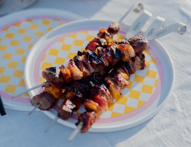 Sticky Soy Pork and Pineapple Skewers