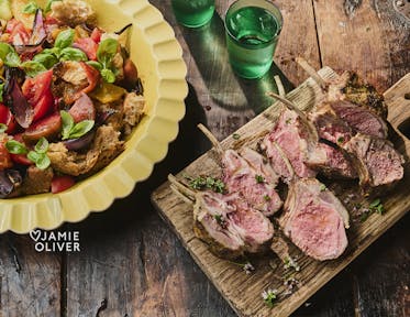 Thyme-crusted rack of lamb
