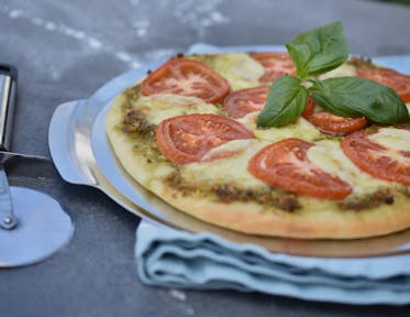 Tomato and Pesto Pizza